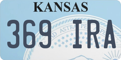 KS license plate 369IRA