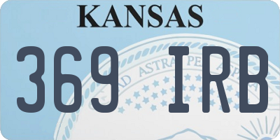 KS license plate 369IRB