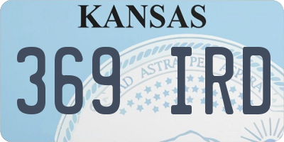 KS license plate 369IRD