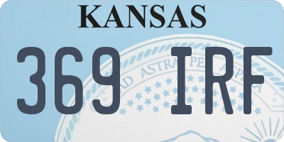 KS license plate 369IRF