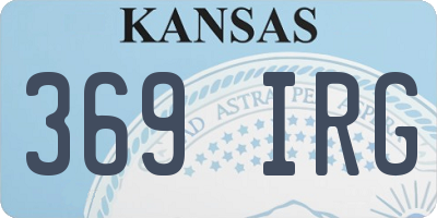 KS license plate 369IRG