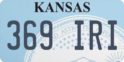 KS license plate 369IRI