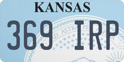 KS license plate 369IRP