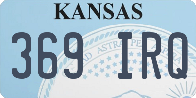 KS license plate 369IRQ