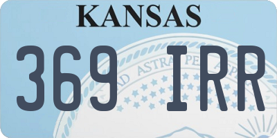 KS license plate 369IRR