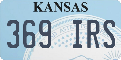 KS license plate 369IRS