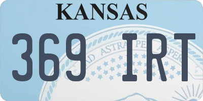 KS license plate 369IRT