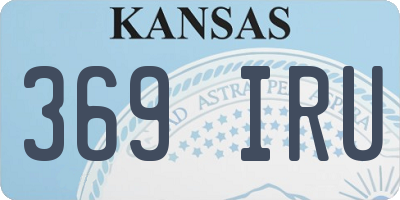 KS license plate 369IRU