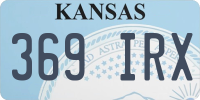 KS license plate 369IRX