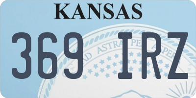 KS license plate 369IRZ