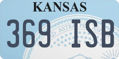 KS license plate 369ISB