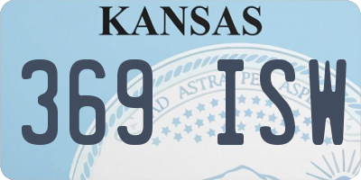 KS license plate 369ISW