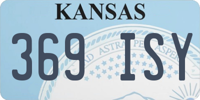 KS license plate 369ISY