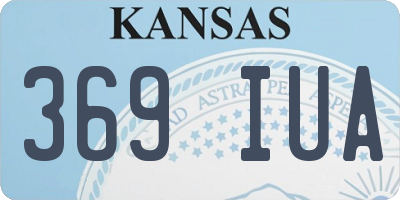 KS license plate 369IUA