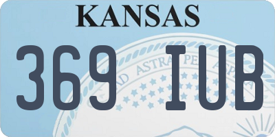 KS license plate 369IUB