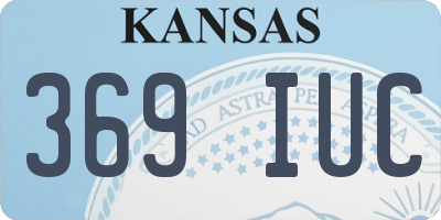 KS license plate 369IUC