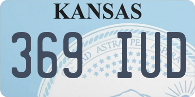 KS license plate 369IUD