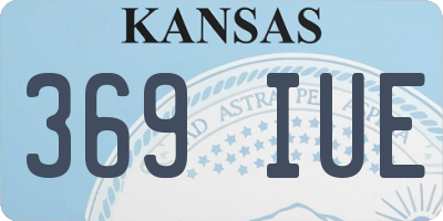 KS license plate 369IUE