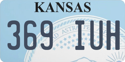 KS license plate 369IUH