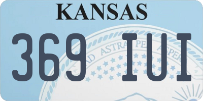 KS license plate 369IUI
