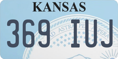 KS license plate 369IUJ