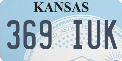 KS license plate 369IUK
