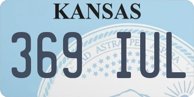 KS license plate 369IUL