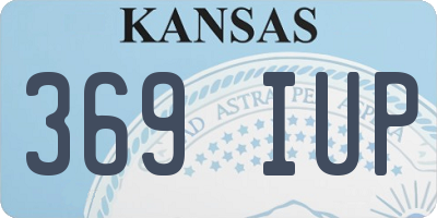 KS license plate 369IUP