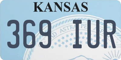KS license plate 369IUR