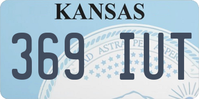 KS license plate 369IUT
