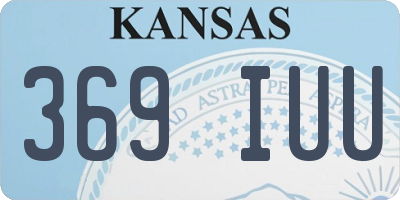 KS license plate 369IUU