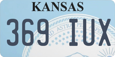 KS license plate 369IUX