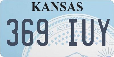 KS license plate 369IUY