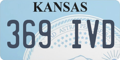 KS license plate 369IVD