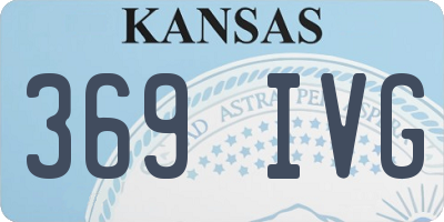 KS license plate 369IVG