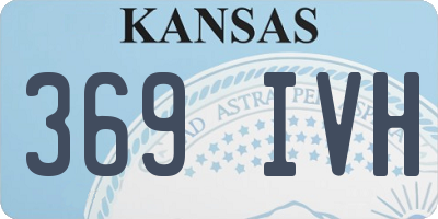 KS license plate 369IVH