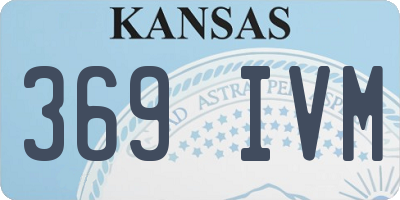 KS license plate 369IVM