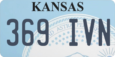 KS license plate 369IVN