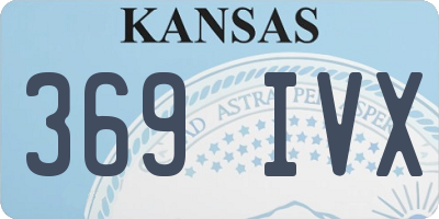 KS license plate 369IVX