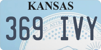 KS license plate 369IVY