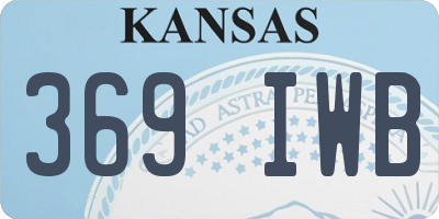 KS license plate 369IWB