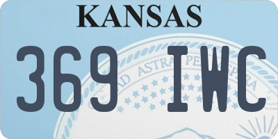 KS license plate 369IWC