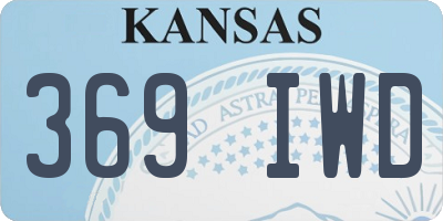 KS license plate 369IWD