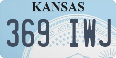 KS license plate 369IWJ
