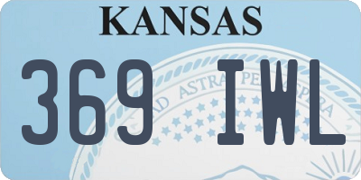 KS license plate 369IWL