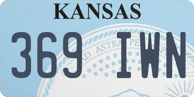 KS license plate 369IWN