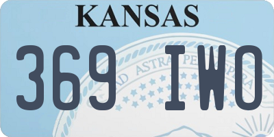 KS license plate 369IWO
