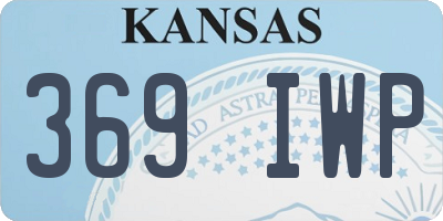 KS license plate 369IWP