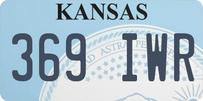KS license plate 369IWR
