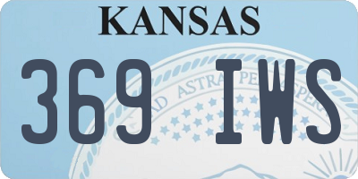 KS license plate 369IWS